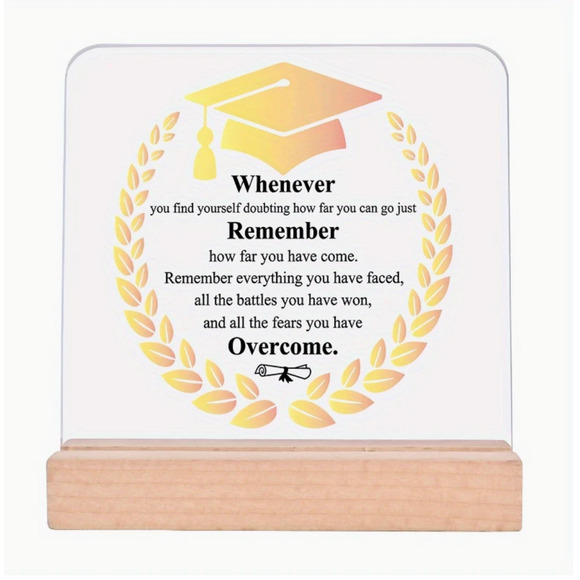 Inspirational Graduation Plaque-Take Pride in How Far You've Come, Have Faith - Picture 1 of 10